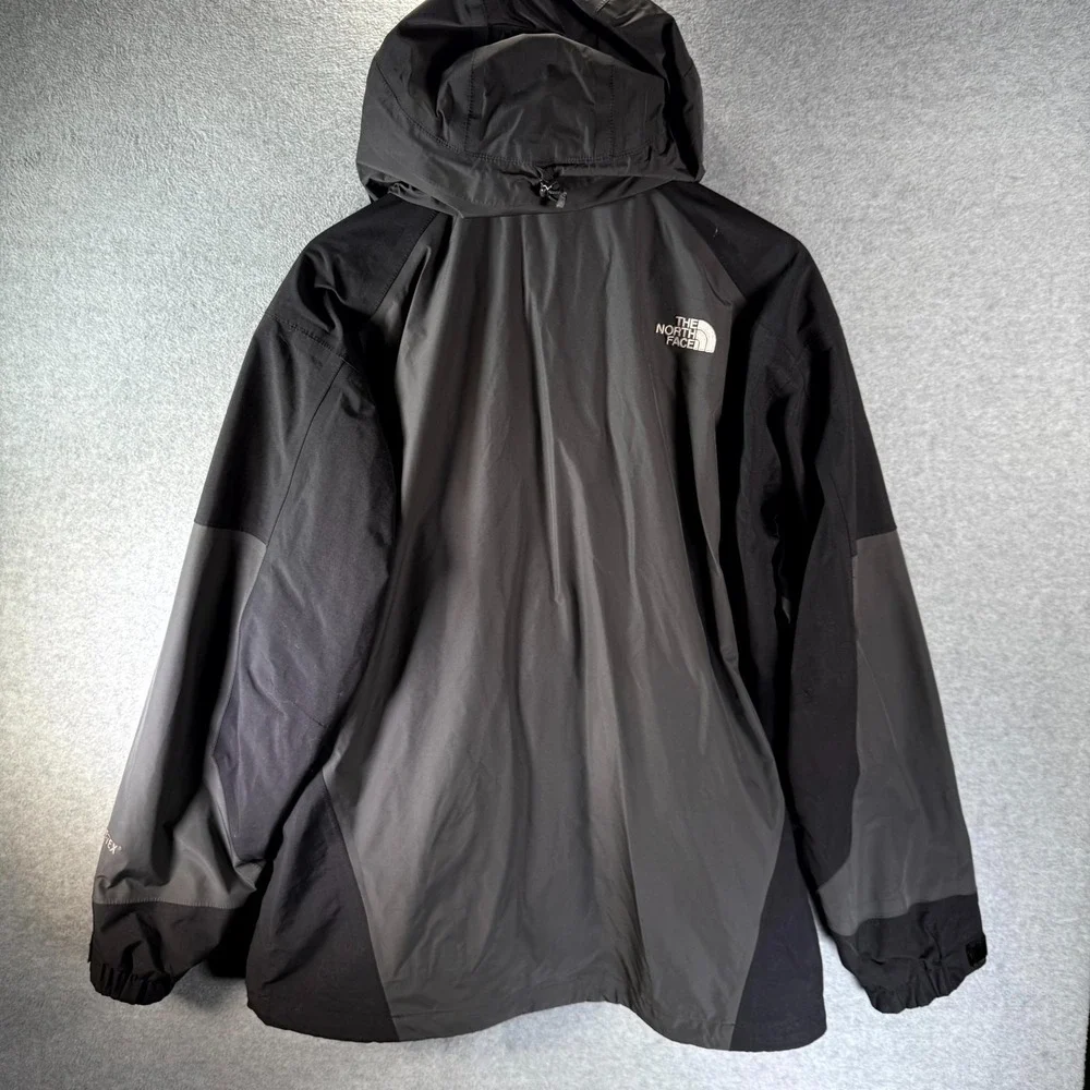 The North Face Gore-Tex Windbreaker Mens‎ Large Gray Black Mountain Parka Hooded